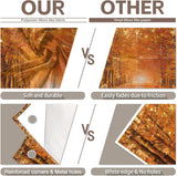 Fall Thanksgiving Backdrop, Autumn Maple Pumpkin Friendsgiving Banner (7x5FT)
