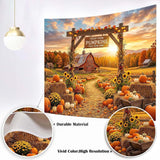 Fall Pumpkin Patch Backdrop, 7x5FT Polyester Photography Prop (Digital Print)