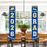 Class of 2026 Graduation Banner, Blue Porch Sign, Indoor Outdoor Party Decor