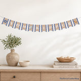 Yom Kippur Burlap Banner, Star of David, Jewish Holiday Decor