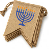 Handmade Burlap Yom Kippur Banner, Rustic Jewish Holiday Decor (8ft)