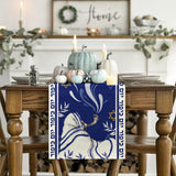Yom Kippur Table Runner, Shofar Leaves, Star of David, Jewish Holiday Decor (13x72 Inch)