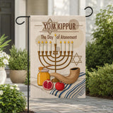 Yom Kippur Garden Flag, Day of Atonement Jewish Holiday Tapestry Banner, Ornament