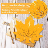 40pc Fall Maple Leaf Paper Plates, Gold Foil Autumn Tableware (8.5 Inch)