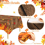 100FT Fall Tablecloth Roll, Pumpkin Maple Leaf Autumn Decor (54 Inch)
