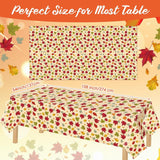 12pc Fall Maple Leaf Tablecloth Set, 54x108 Inch Disposable Covers (Thanksgiving Party Decor)