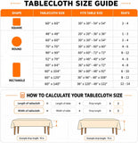 Orange Wildflower Tablecloth, 60x84 Inch, Autumn Harvest Decor