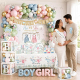 271pc Greenery Gender Reveal Party Set, Boy or Girl Theme (271 Pieces)