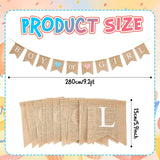 Rustic Burlap Boy or Girl Banner, Gender Reveal Party Backdrop (Reusable)