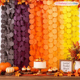192FT Fall Circle Dot Garland, Ombre Autumn Party Backdrop (15 Strings)
