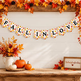 Fall in Love Banner, Autumn Maple Leaf Garland, Thanksgiving Party Decoration