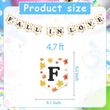 Fall in Love Banner, Autumn Maple Leaf Garland, Thanksgiving Party Decoration