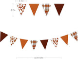 Fall Maple Leaf Burlap Banner, Autumn Triangle Flag Bunting, Rustic Party Garland