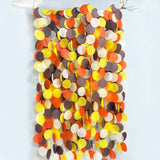 205FT Fall Circle Dot Garland, Autumn Harvest Party Decor (16 Strands)