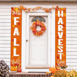 Fall Harvest Porch Banners, Autumn Pumpkin Decor (12x71 Inch)