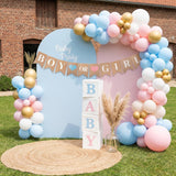 Rustic Neutral Gender Reveal Banner, Baby Shower Photo Backdrop (9.84ft)