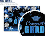 Blue Graduation Backdrop, Class of 2026 Party Decor (82x59 Inch)