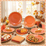 169pc Burnt Orange Tableware Set, Serves 24, Fall Party Supplies (Plates, Cups, Napkins, Cutlery)