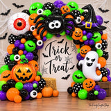 137-Piece Halloween Balloon Arch Kit, Spooky Foil Bats, Pumpkins, Ghosts (All-in-One)