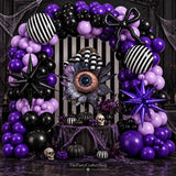 Halloween Balloon Arch Kit, Black Purple Latex, Star Bow Foil Balloons (Party Decor)
