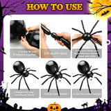 149-Piece Halloween Party Kit, Happy Boo Day Banner, Spider Web Curtains, Balloon Arch (Purple, Orange, Black)
