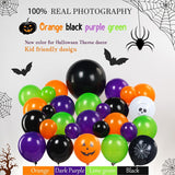 Halloween Balloon Arch Kit, Orange Black Green Purple, Foil Pumpkins, Bats, Ghosts (Step-by-Step Guide)