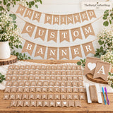 Reusable Faux Burlap Banner Kit, Pre-Printed Letters, Numbers, Symbols (97 Piece)