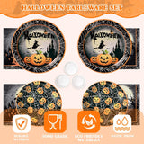 Disposable Halloween Party Supplies: 9-Inch Plates, 7-Inch Plates, Cups, Napkins