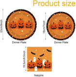 40-Piece Halloween Partyware Set: 7-Inch 9-Inch Plates, 20 Napkins