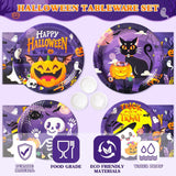 Halloween Party Set: 90-Piece Paper Plates, Napkins (9-Inch, 7-Inch)