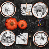 Halloween Party Set: 25 Large Plates, Small Plates, Napkins, Cups, Banner, Tablecloth