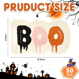 Boo Shaped Paper Plates, Set of 50, 10x6 Inch Halloween Party Tableware