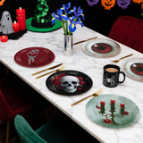 9-Inch Paper Plates, Set of 60 Halloween Table Setting with 4 Gothic Designs