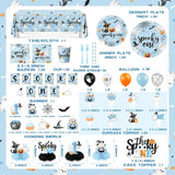 Spooky One First Birthday Party Set: 24 Guests Halloween Tableware & Decor