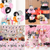 Spooky One First Birthday Party Set: 24 Guests, Pink Halloween Decorations