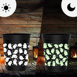 Halloween Ghost Cups: 30-Pack 16oz Stackable Disposable Cups for Cold Drinks