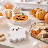 100 Disposable Napkins: 50 Ghost 50 Pumpkin Shapes (3-Ply)