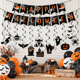 Halloween Party Kit: 20 Swirls, 10 Cutouts for Halloween decor