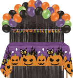 Halloween Party Set: 9-Inch Plates, 7-Inch Dessert Plates, 9-Ounce Cups, Napkins, Table Covers, Banner, Balloons, Photo Props