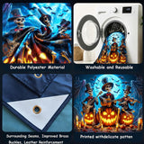 7x8 ft Halloween Garage Door Cover, Skeleton Band Horror Night Backdrop (Outdoor Indoor)
