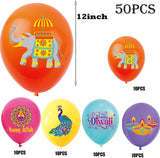 Festival of Lights Balloons, 5 Designs (Elephant, Peacock, Diya, Mandala)