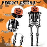 Halloween Balloon Arch Kit, Giant Pumpkin Skeleton Foil Balloon, 30-Piece Party Decor