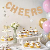 Personalized Party Banner Kit, Glitter Cardstock Letters for Birthdays Weddings