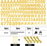 DIY Gold Glitter Letter Banner Kit, Personalized Party Decor (129 Pieces)