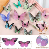 Floral Party Backdrop: Wildflower Happy Birthday Banner with Butterfly Accents (2.56 Feet)