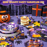 Halloween Party Set: 90-Piece Paper Plates, Napkins (9-Inch, 7-Inch)