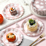 Pink Ghost Paper Plates, 100 Count Disposable 9-Inch Party Plates