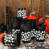 Halloween Ghost Cups: 30-Pack 16oz Stackable Disposable Cups for Cold Drinks