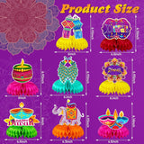 Honeycomb Centerpieces: Set of 8 Diwali Party Decorations (Cardstock)