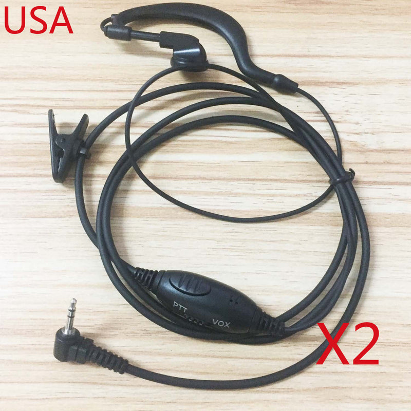 High Quality In-Ear Headset/Earpiece 2/Two Way Radio Vox -Us Stock